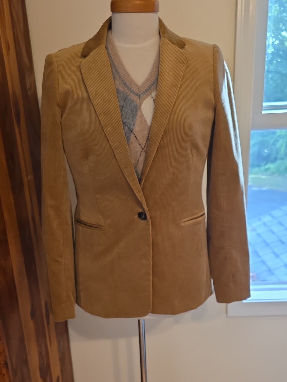 NWOT J. Crew Women's Goldenrod Corduroy Single-Button Blazer Sz 6T